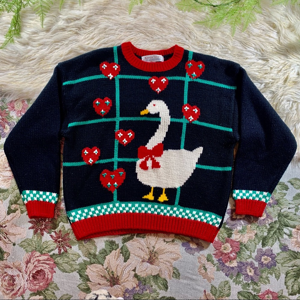 Vintage Duck Sweater Holiday